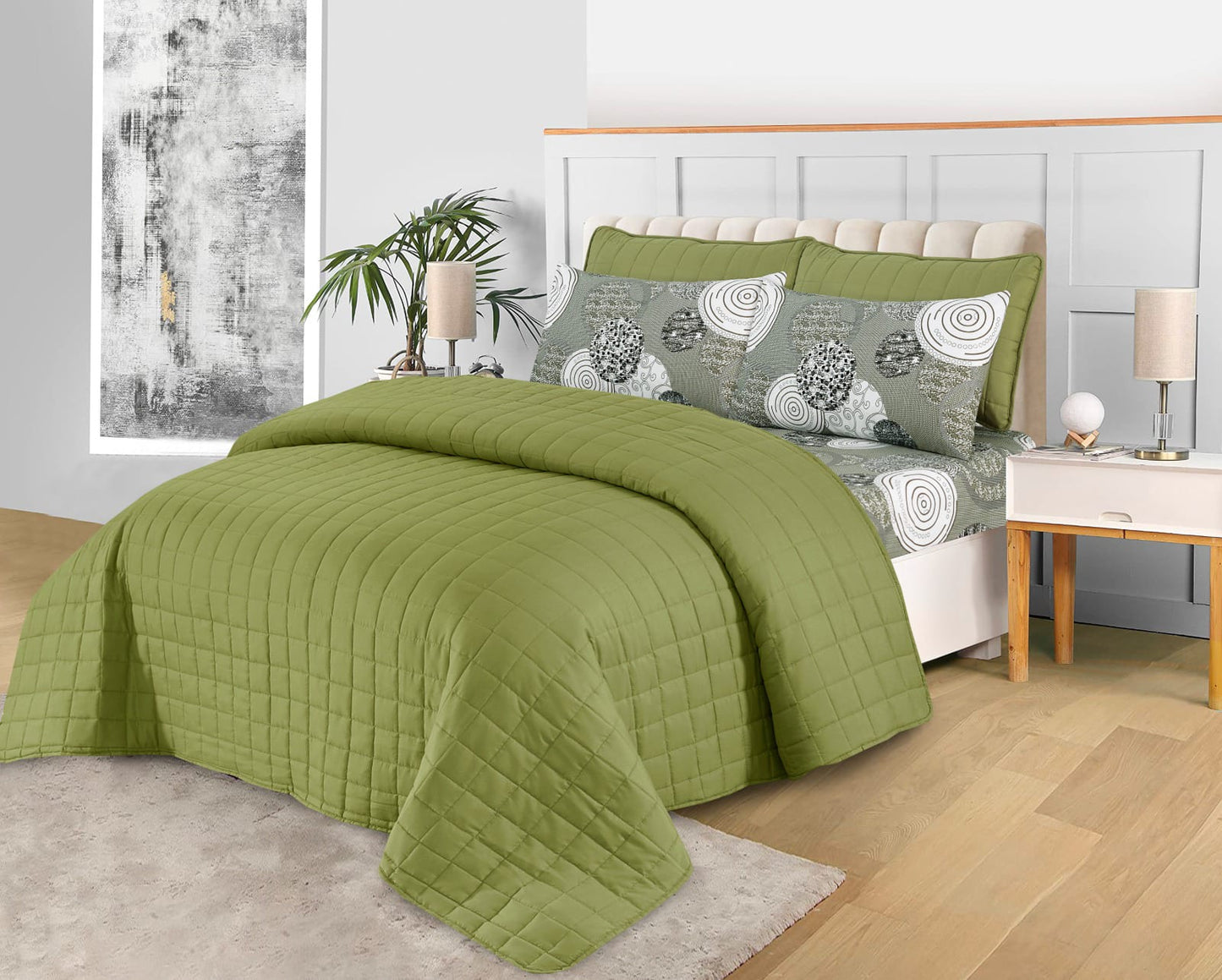Olive Swirl Comfort 6-Piece Comforter Set