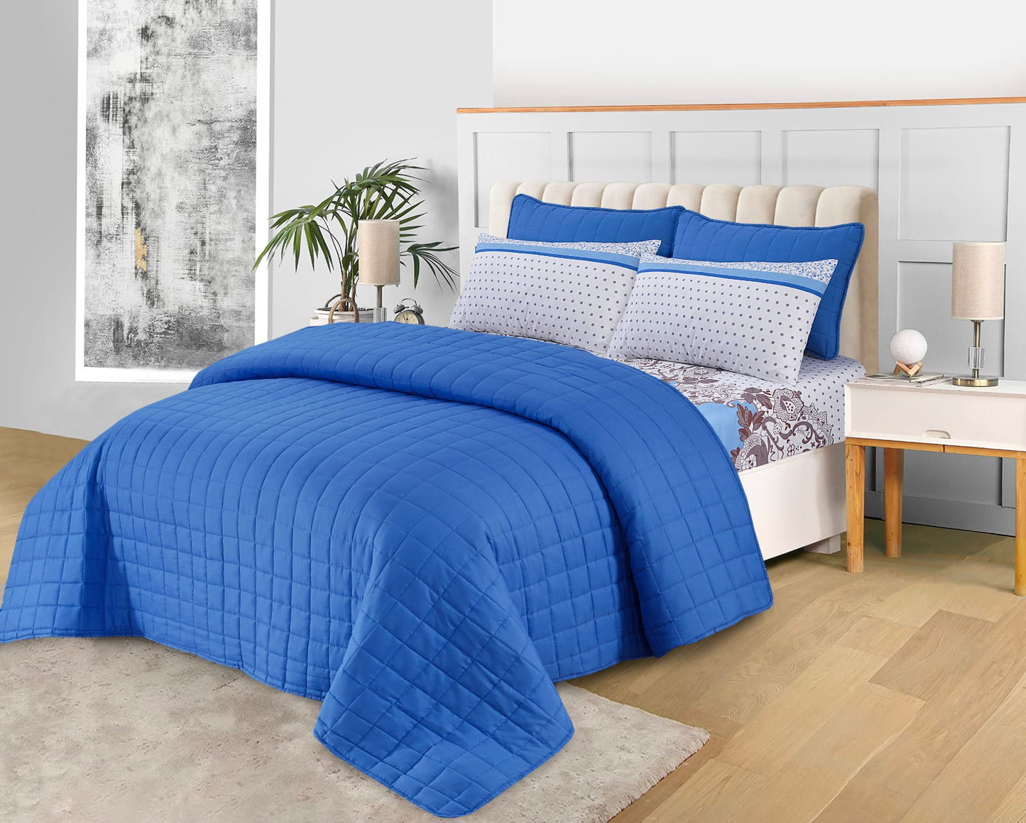 Vivid Cobalt 6 Pieces Comforter Set