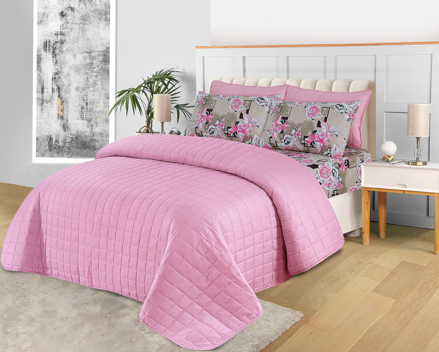 Delicate Blush 6 Pieces Comforter Set (light version)
