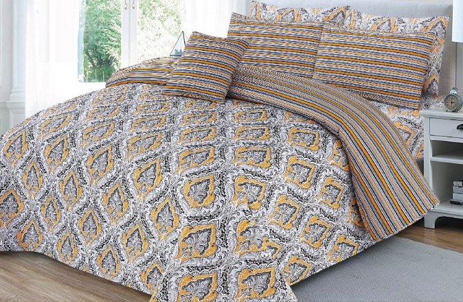 Autumn Elegance Bedding 7 Pcs Printed bedsheet