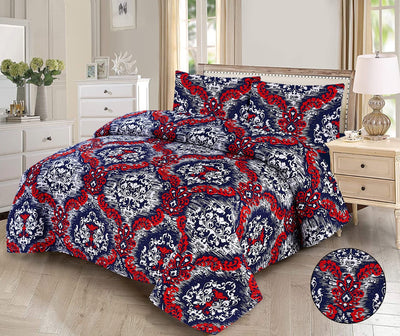 Graceful 3-Piece Pale Lilac Tufted Printed Bedsheet Set - Luxe Textured Bedding