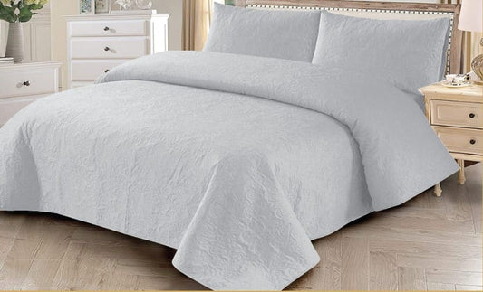 3 PCs White Dyed Bedsheet