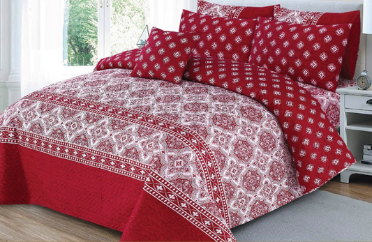 Crimson Heritage 7 Pcs Printed bedsheet